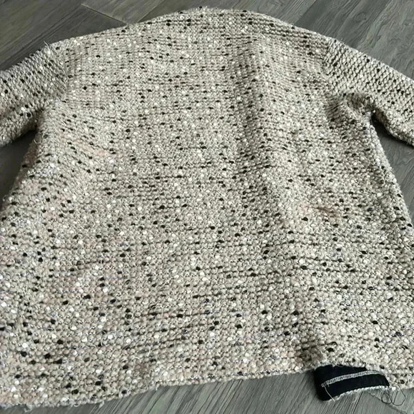 🔥Y.A.S.🔥 | Nude, black and white speckled wool blend  knit cardigan - Picture 12 of 13